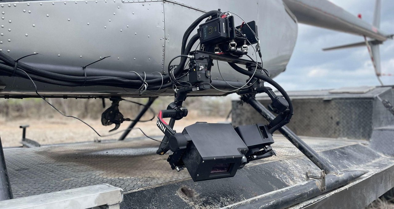 The Vale Optical Payload mounted to a helicopter